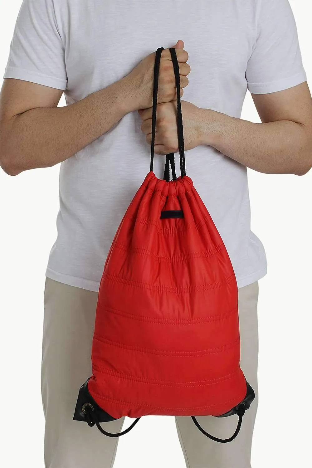 Casual Polyester Punk Bag With Strings