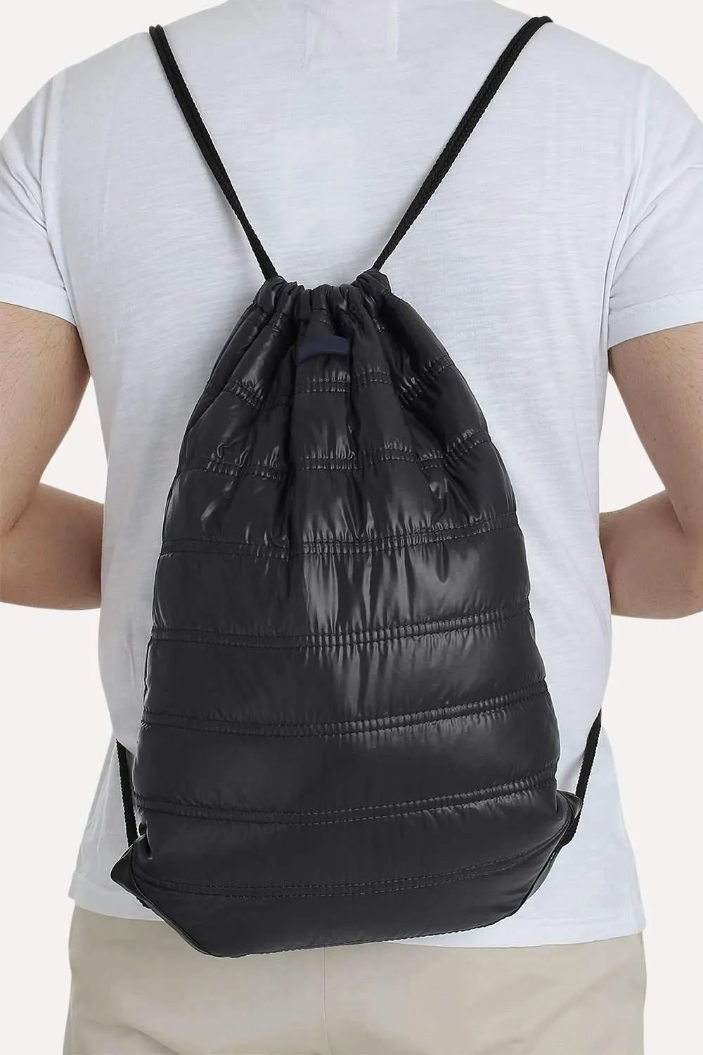 Casual Polyester Punk Bag With Strings