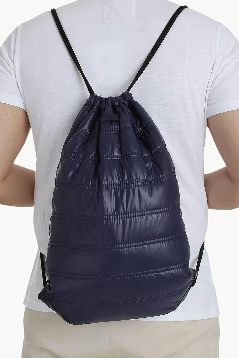 Casual Polyester Punk Bag With Strings