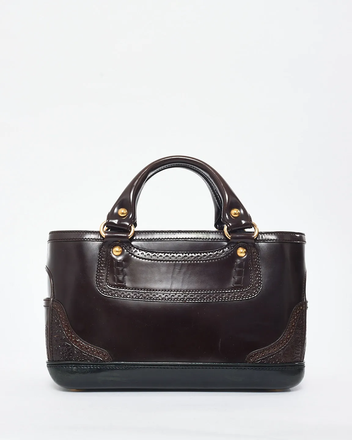 Celine Vintage Dark Brown Leather Boogie Bag