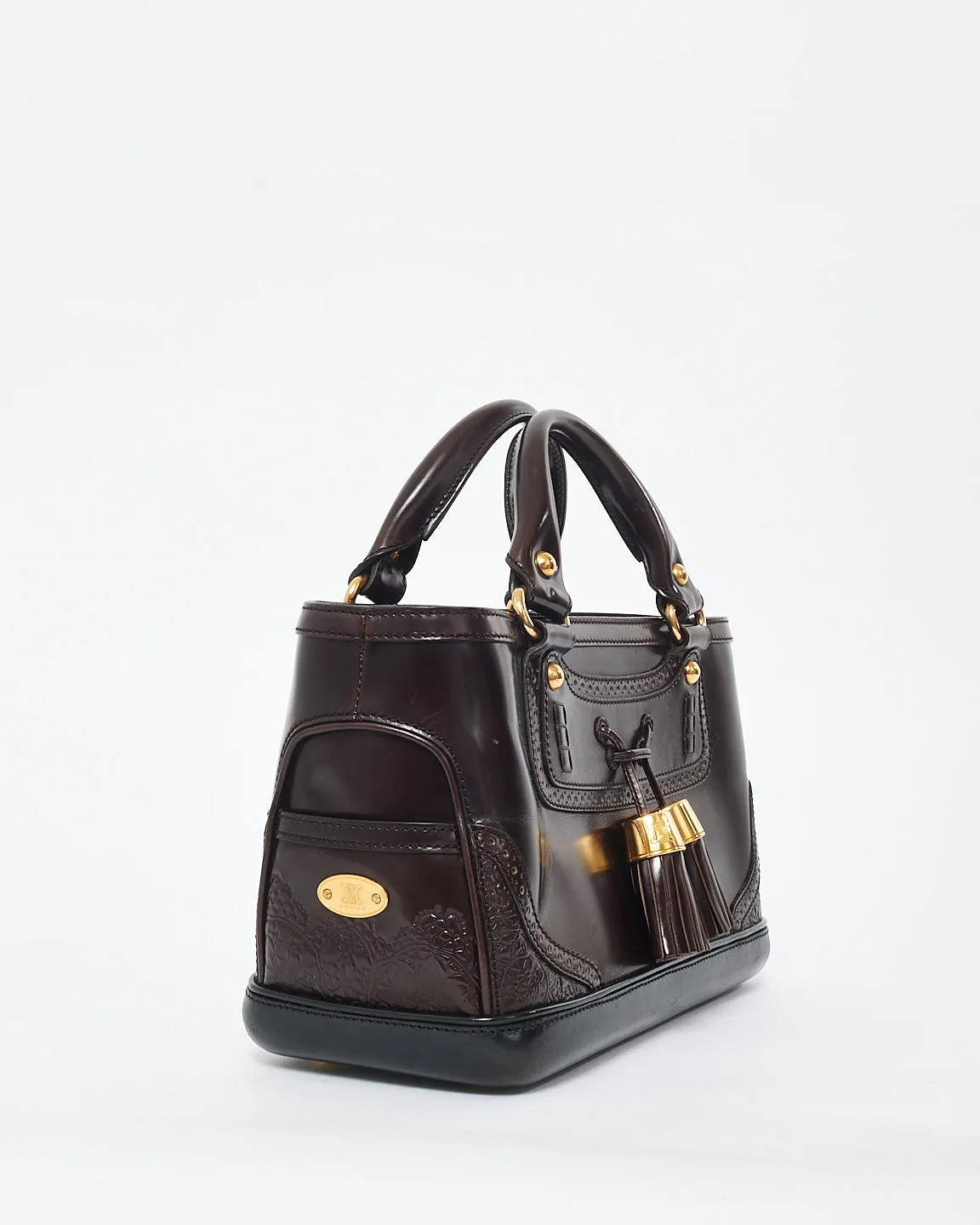 Celine Vintage Dark Brown Leather Boogie Bag