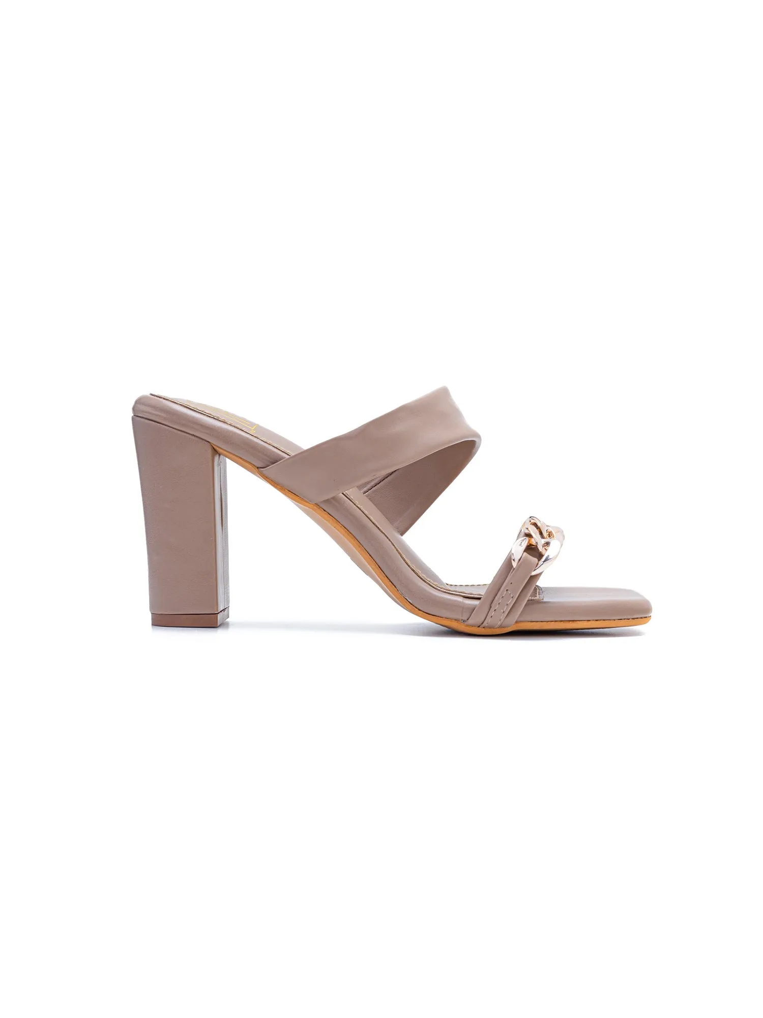 Chain Goddess Heels - Brown