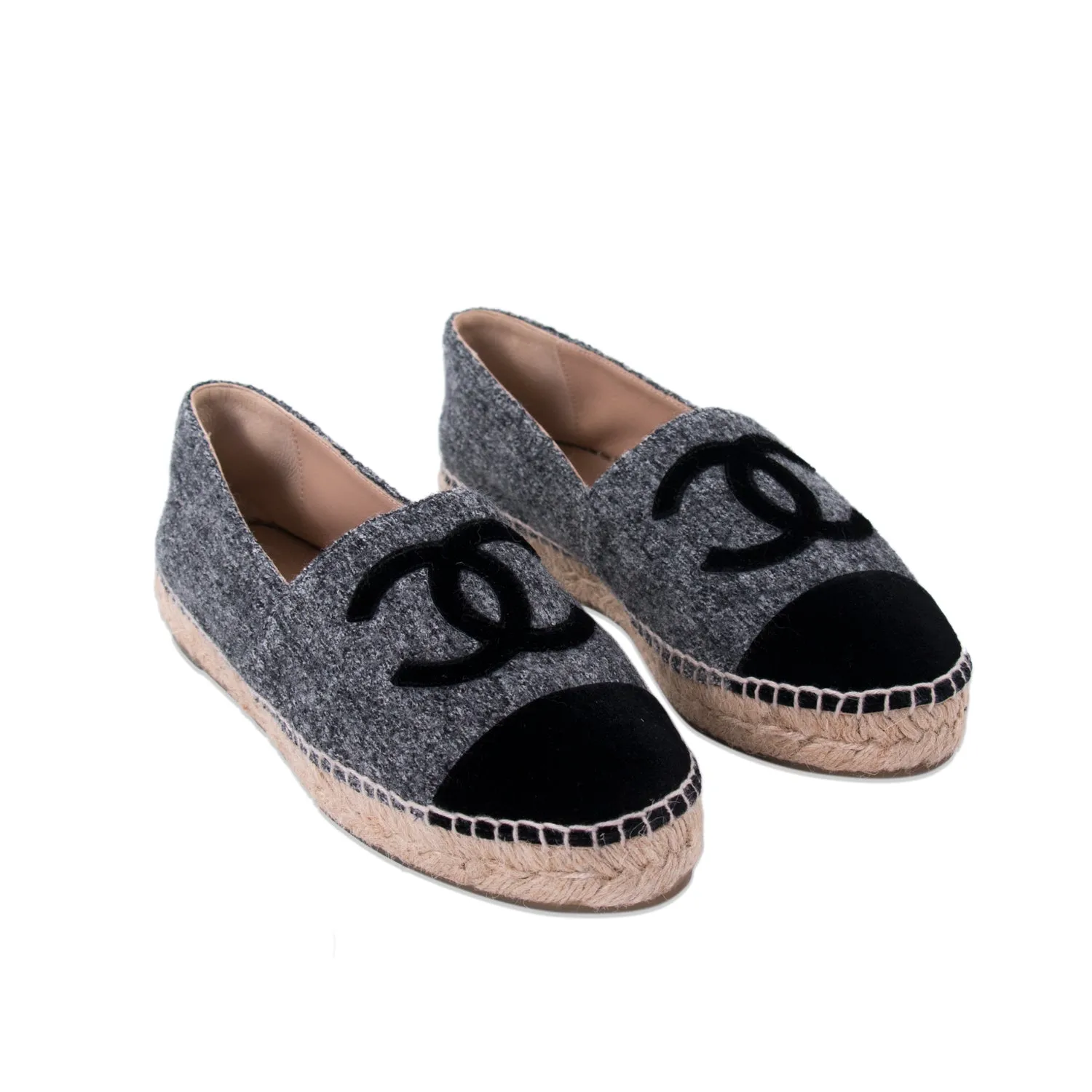 Chanel 2016 CC Tweed Espadrilles