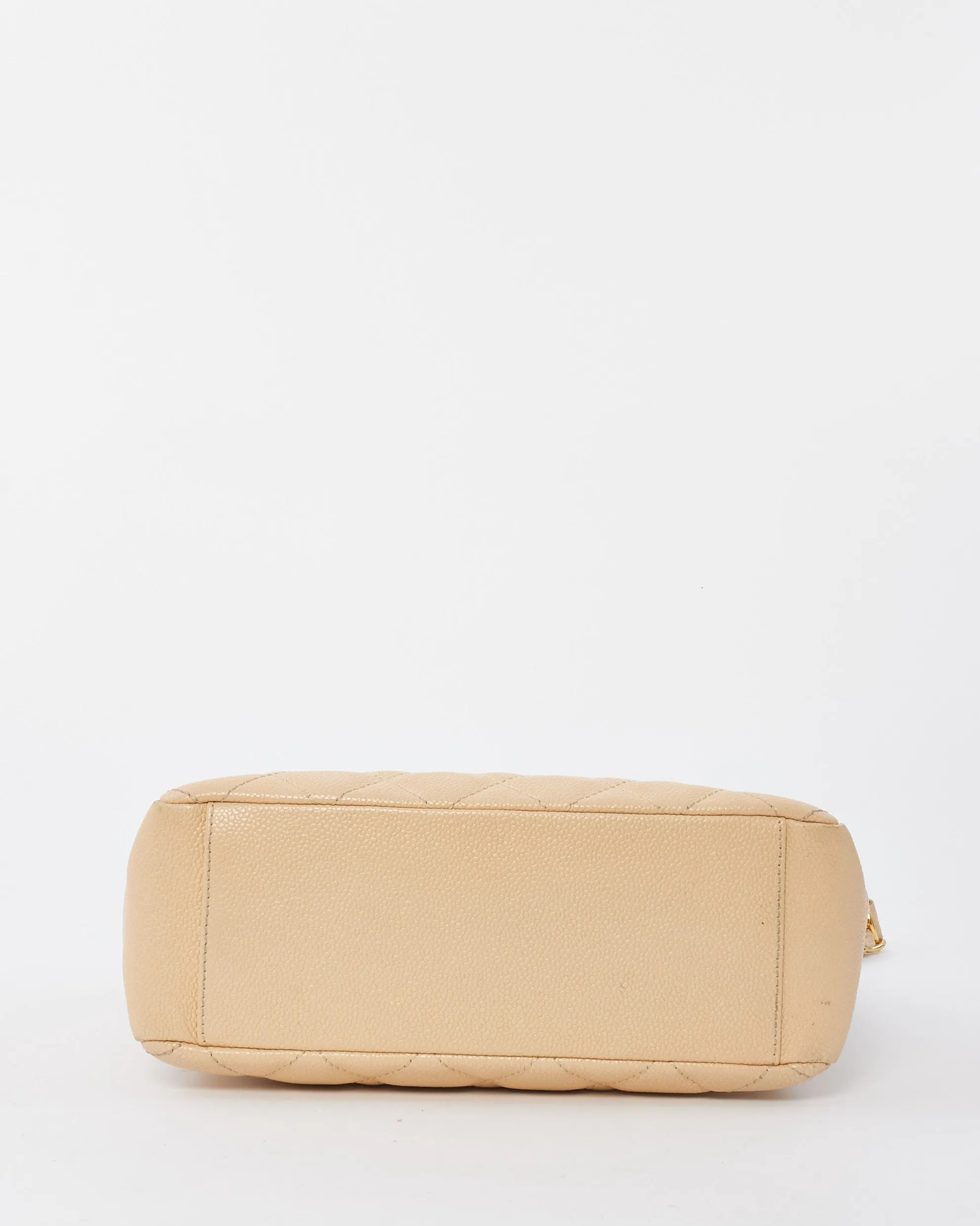 Chanel Beige Caviar Leather PST Shopping Tote