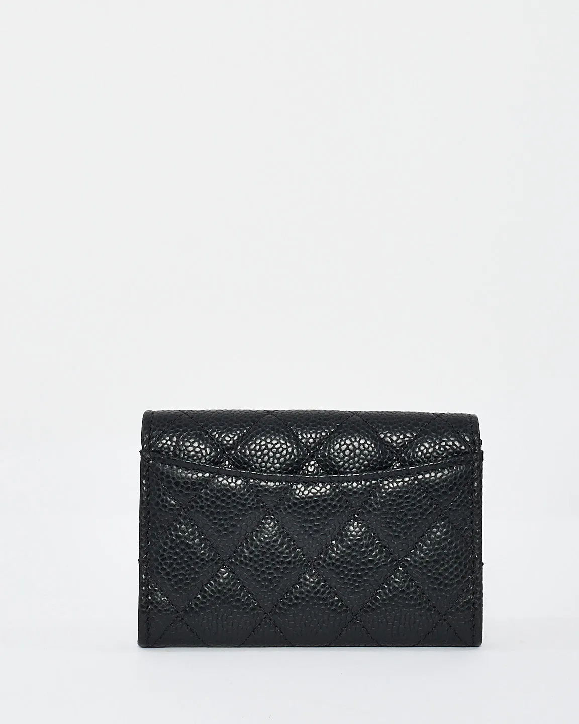 Chanel Black Caviar Leather Classic Flap Card holder