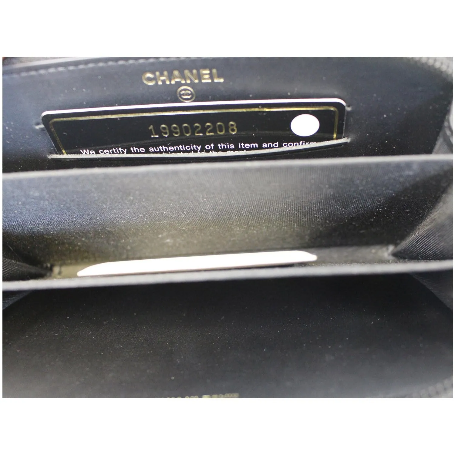 CHANEL Boy Small Caviar Leather Zip Around Wallet Black