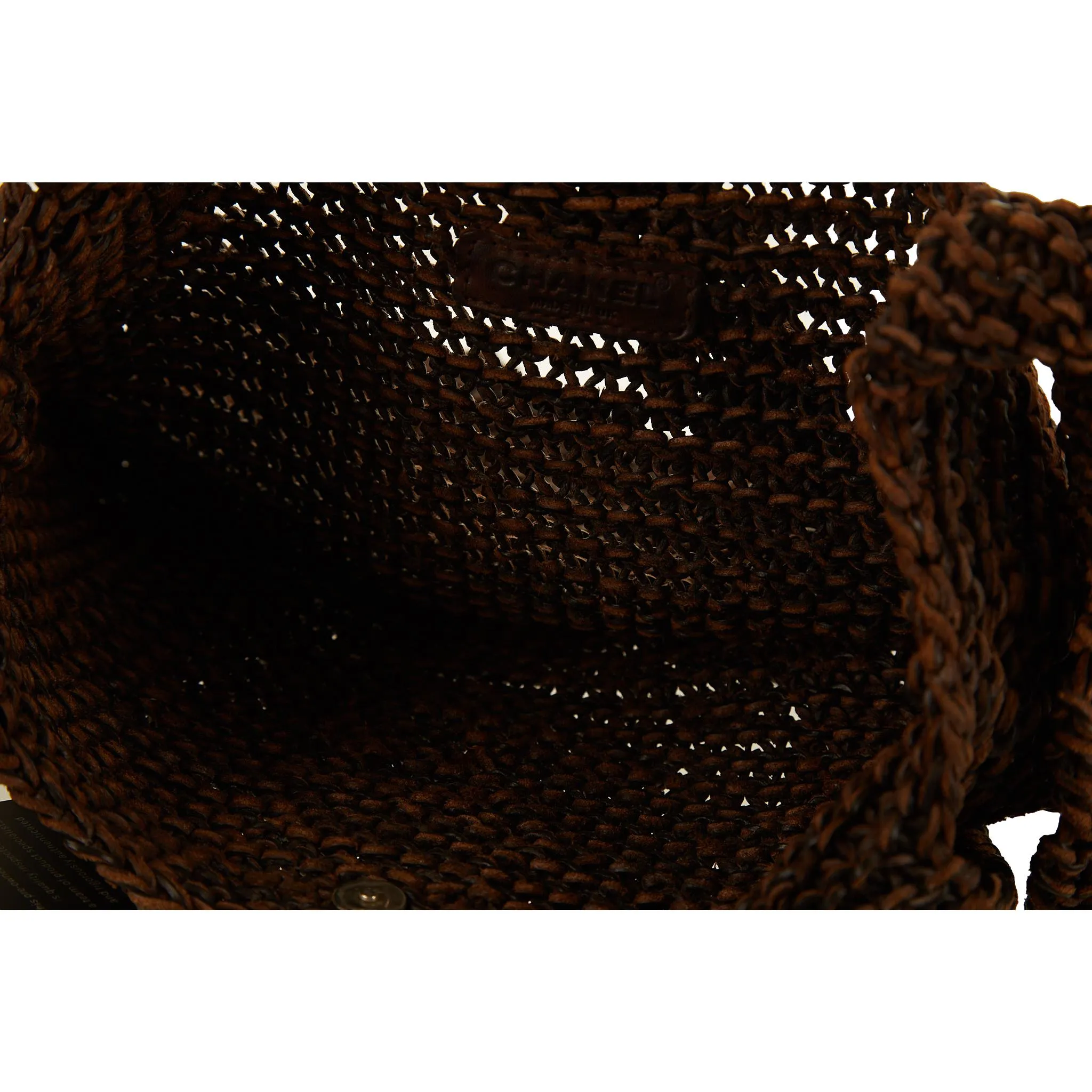 Chanel Brown Braided Shoulder Tote