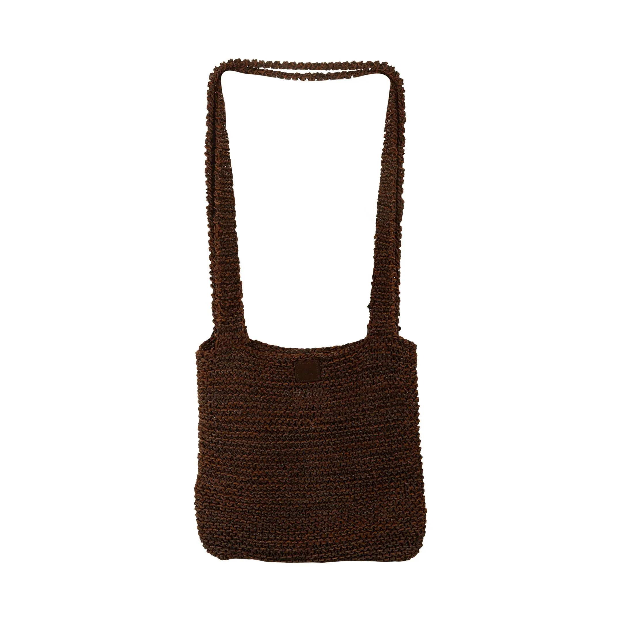 Chanel Brown Braided Shoulder Tote