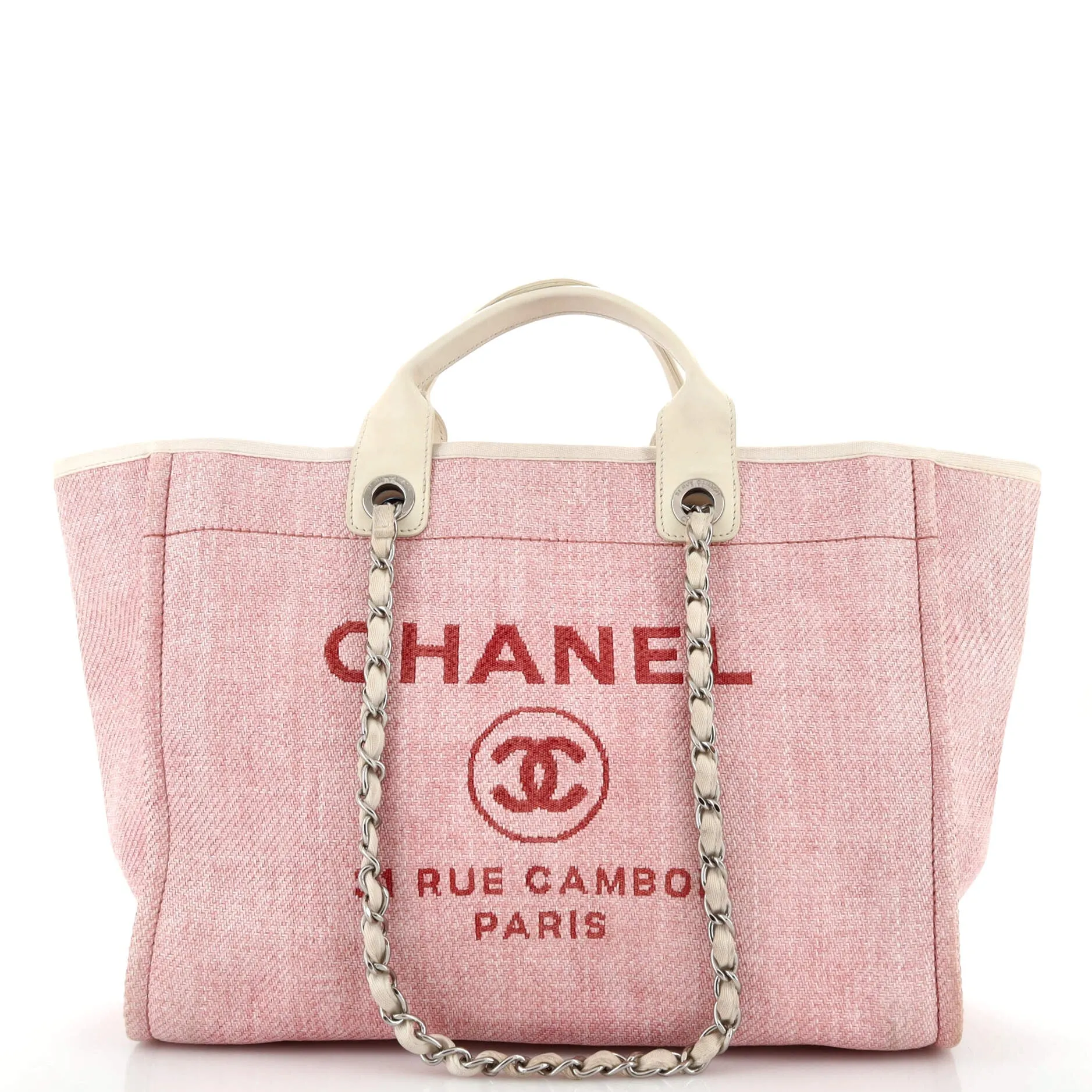 CHANEL Deauville Tote Raffia Medium