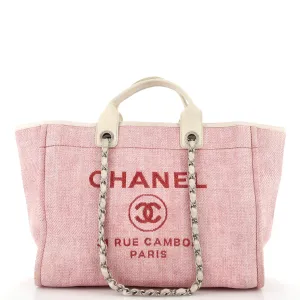 CHANEL Deauville Tote Raffia Medium