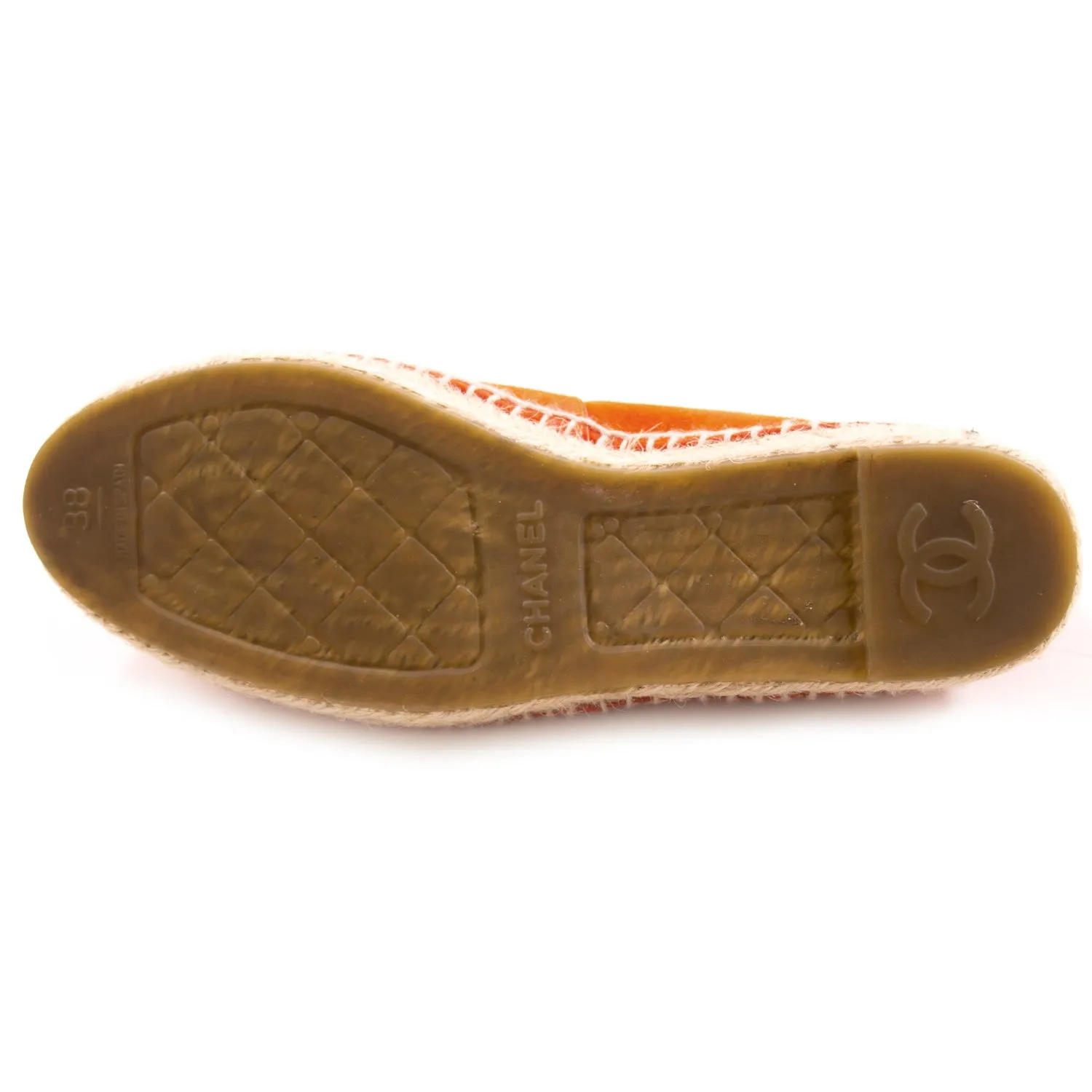 Chanel Red Suede Espadrilles Flat