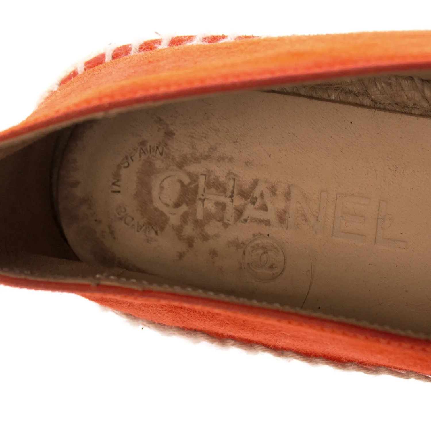 Chanel Red Suede Espadrilles Flat