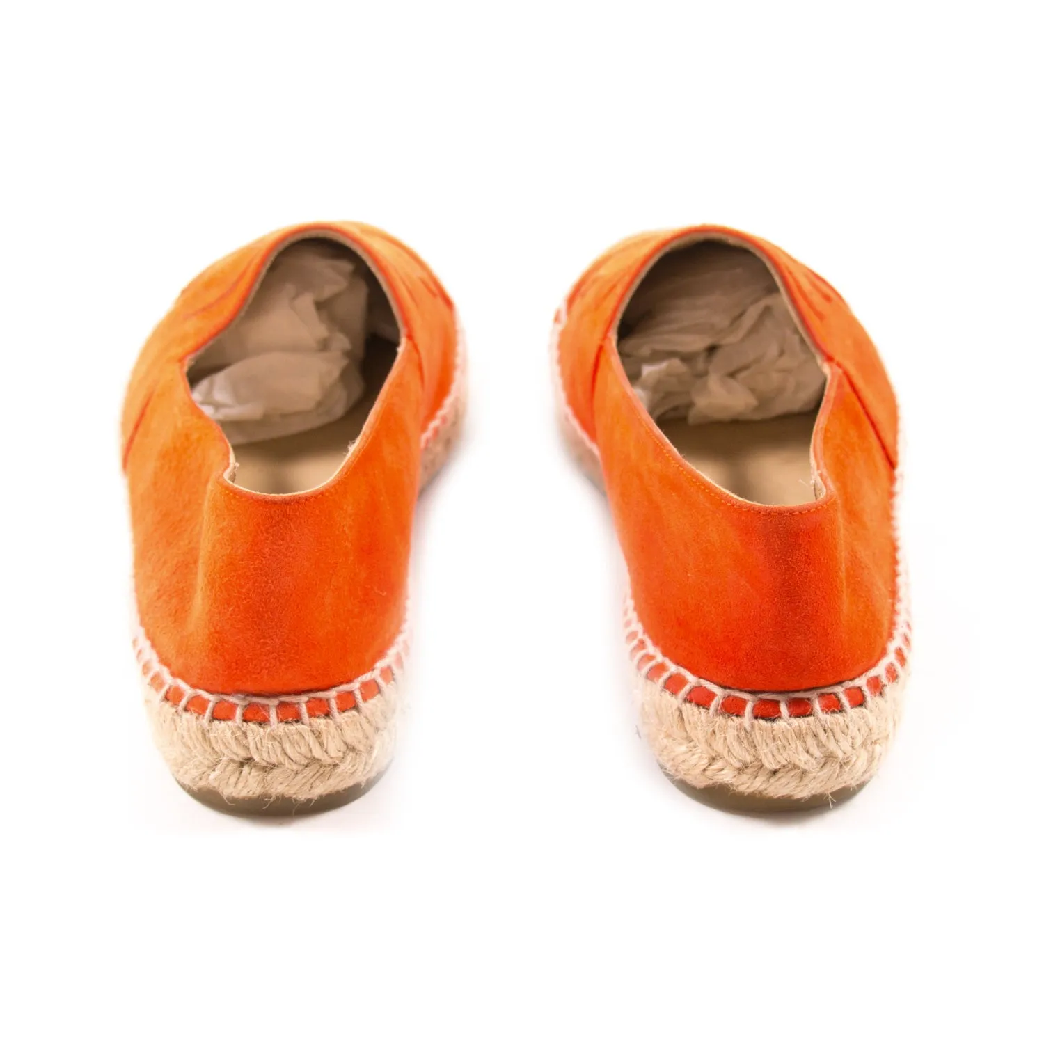 Chanel Red Suede Espadrilles Flat
