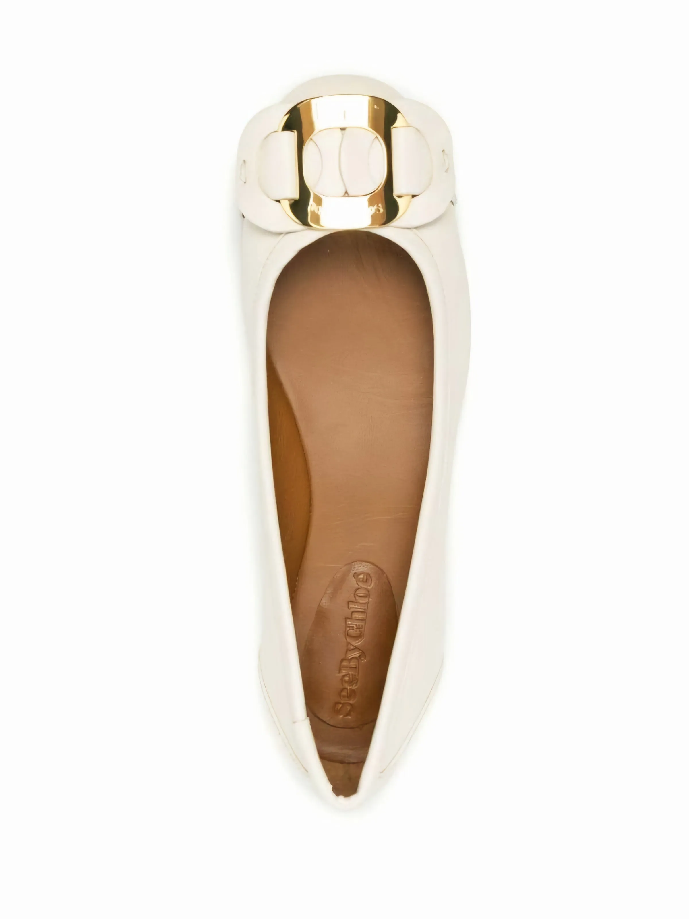 Chany Ivory Leather Ballet
