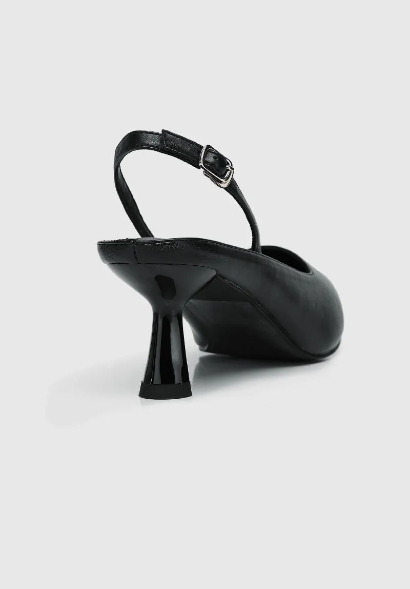 Charmaine Pointed Toe Heels (Black)