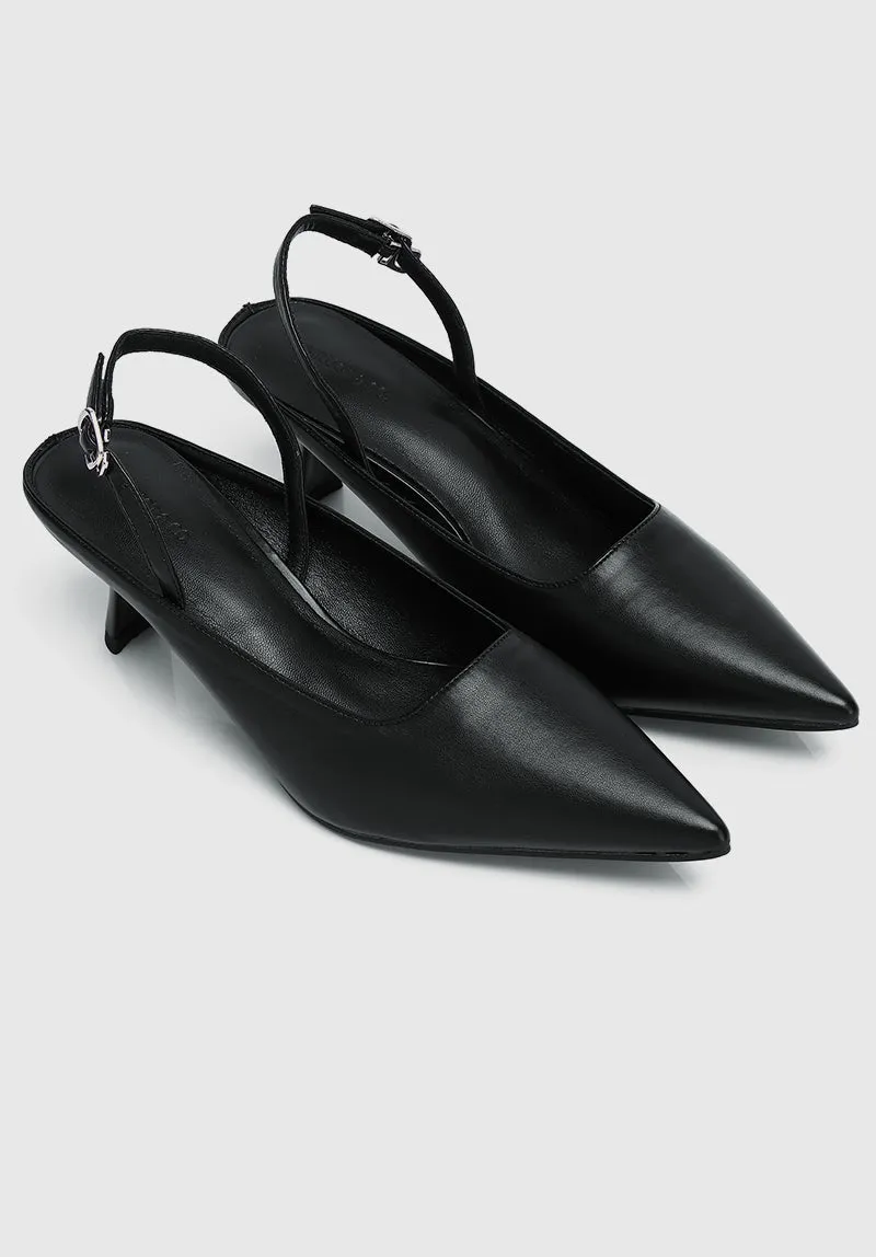 Charmaine Pointed Toe Heels (Black)