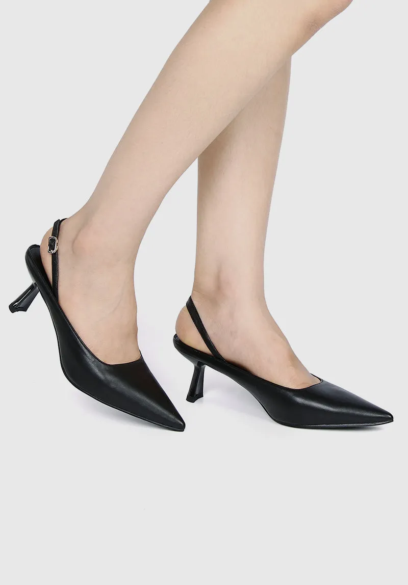 Charmaine Pointed Toe Heels (Black)