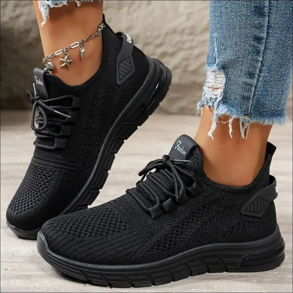 Chic Mesh Breathable Round Toe Athletic Shoes
