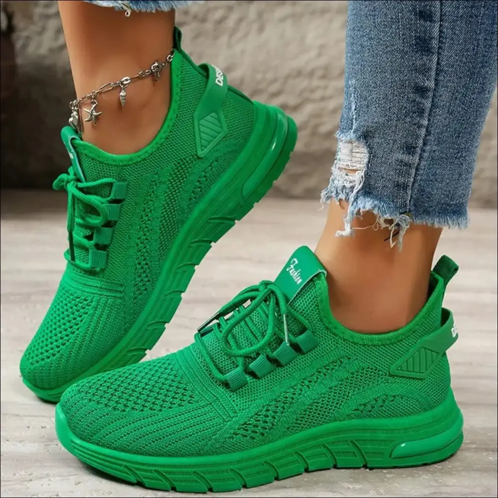 Chic Mesh Breathable Round Toe Athletic Shoes
