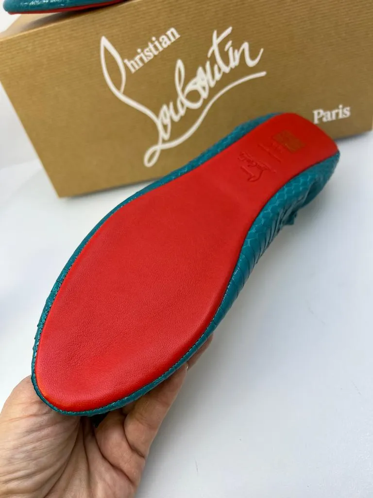 CHRISTIAN LOUBOUTIN SNAKESKIN BALLET FLATS