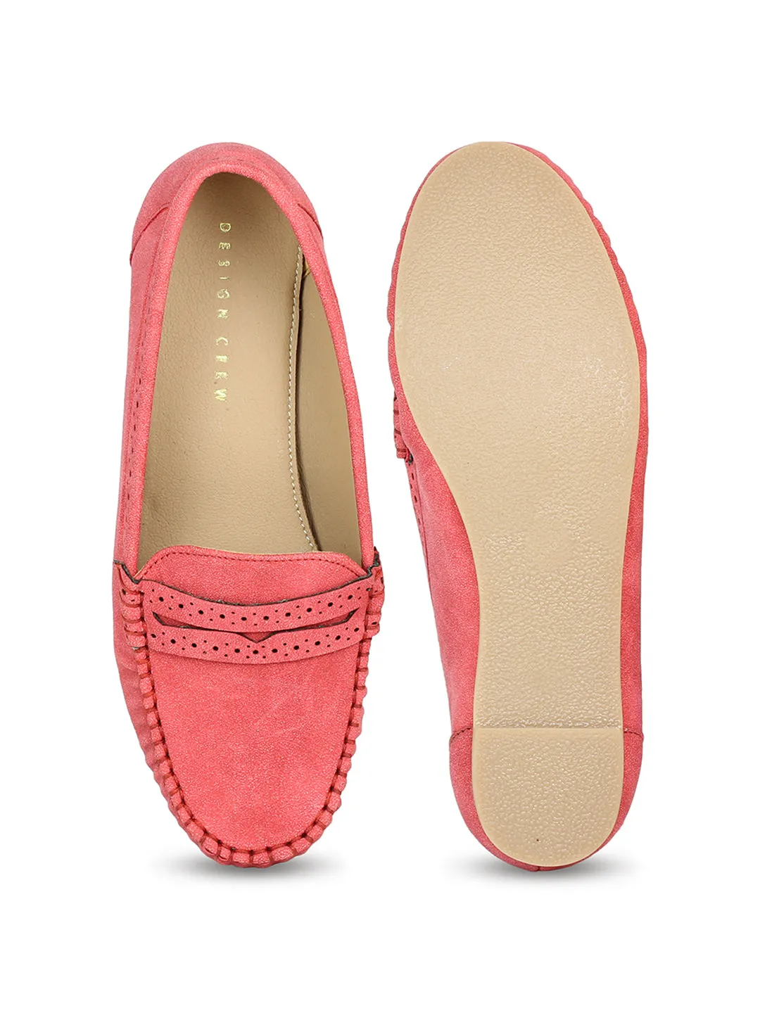 Classic Mocassins With Laser Details