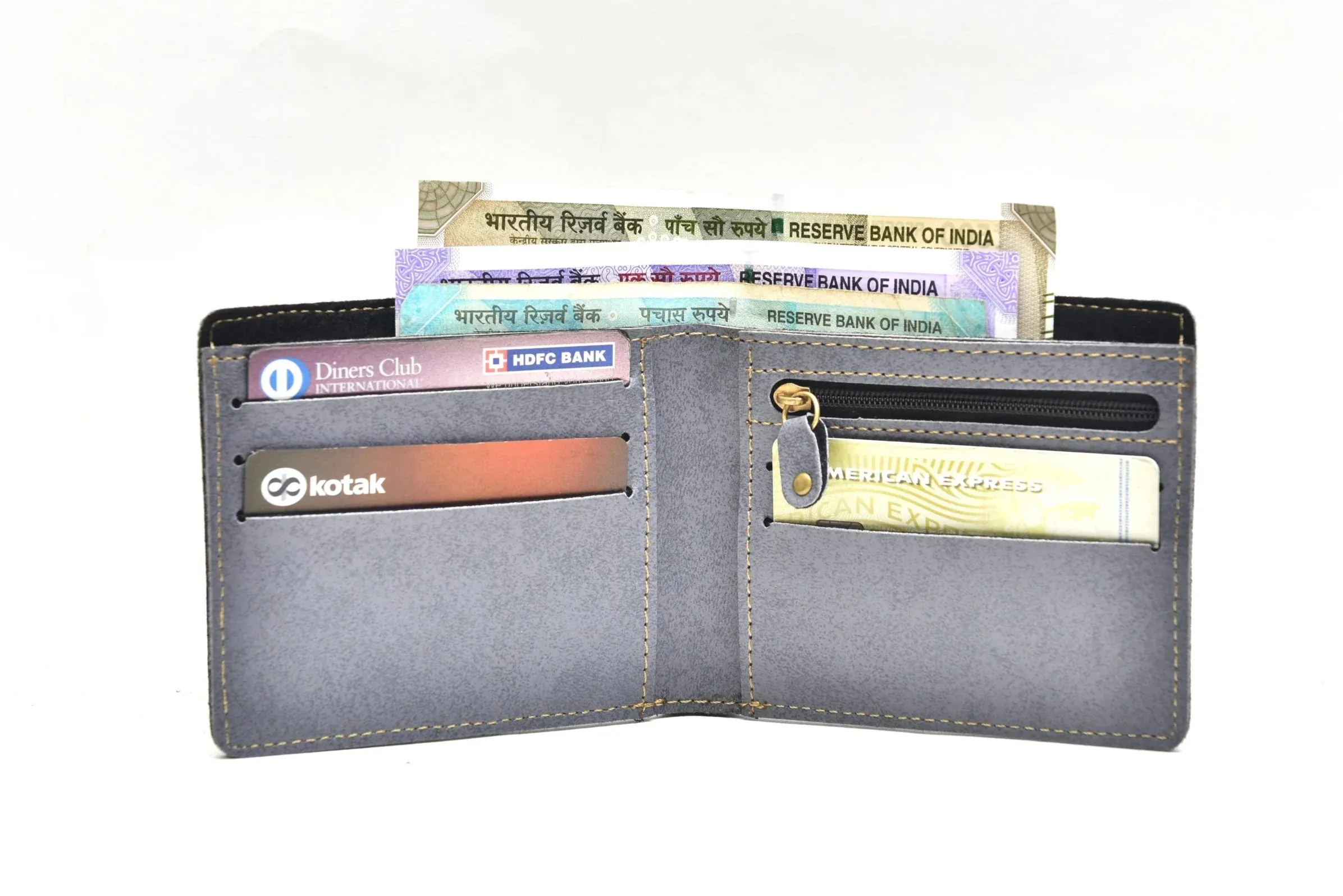 Classy Leather Customized All in One Men's Combo (4 pcs) - Grey