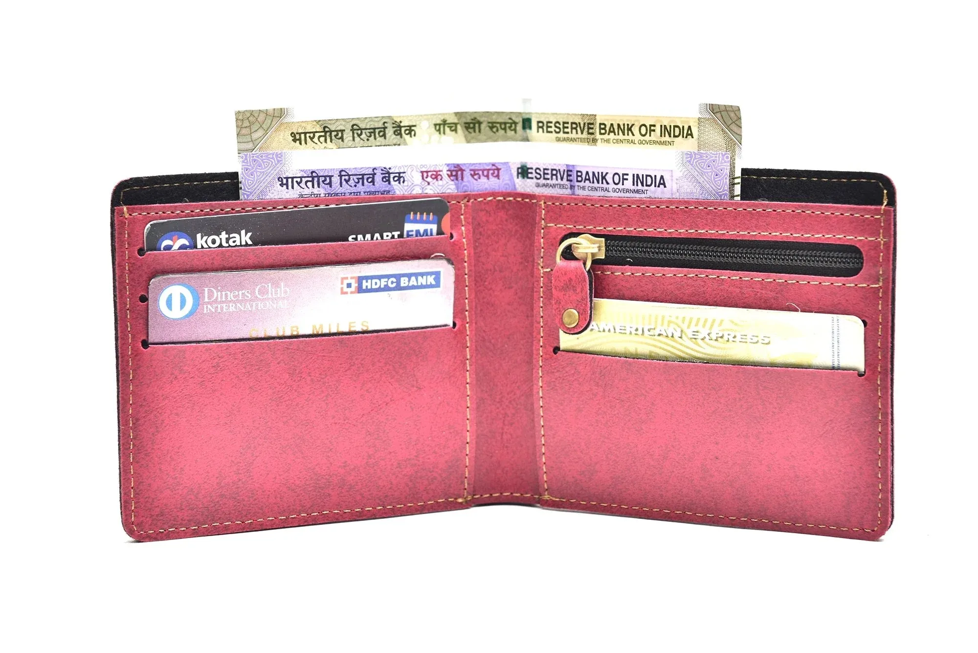 Classy Leather Customized All in One Men's Combo (4 pcs) - Maroon