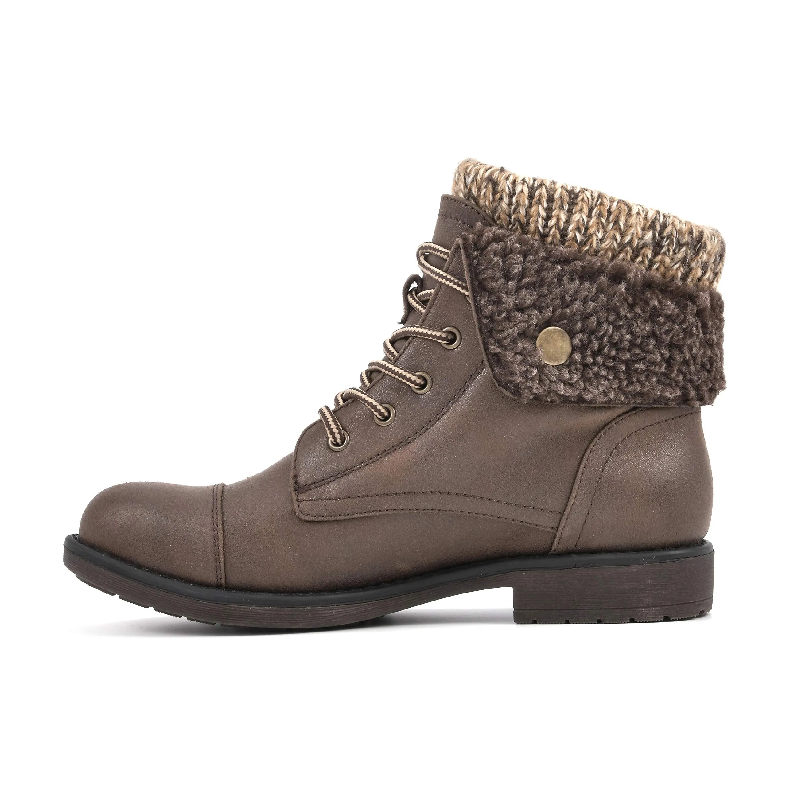 CLIFFS BY WHITE MOUNTAIN Women's Duena Hiking Style Boot, Brown Multi/Fabric, 10 M
