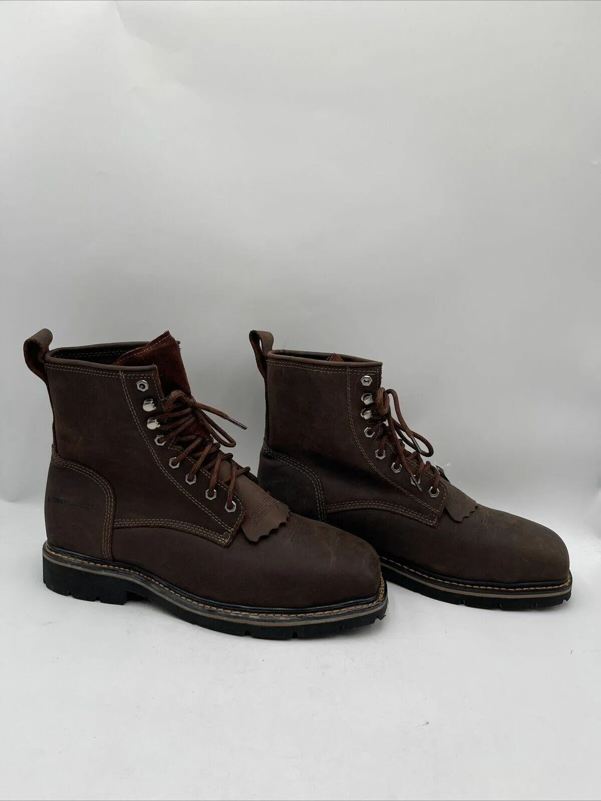 CODY JAMES MEN'S WATERPROOF LACE-UP WESTERN WORK BOOTS Comp Toe Brown Size 13D - Very Good