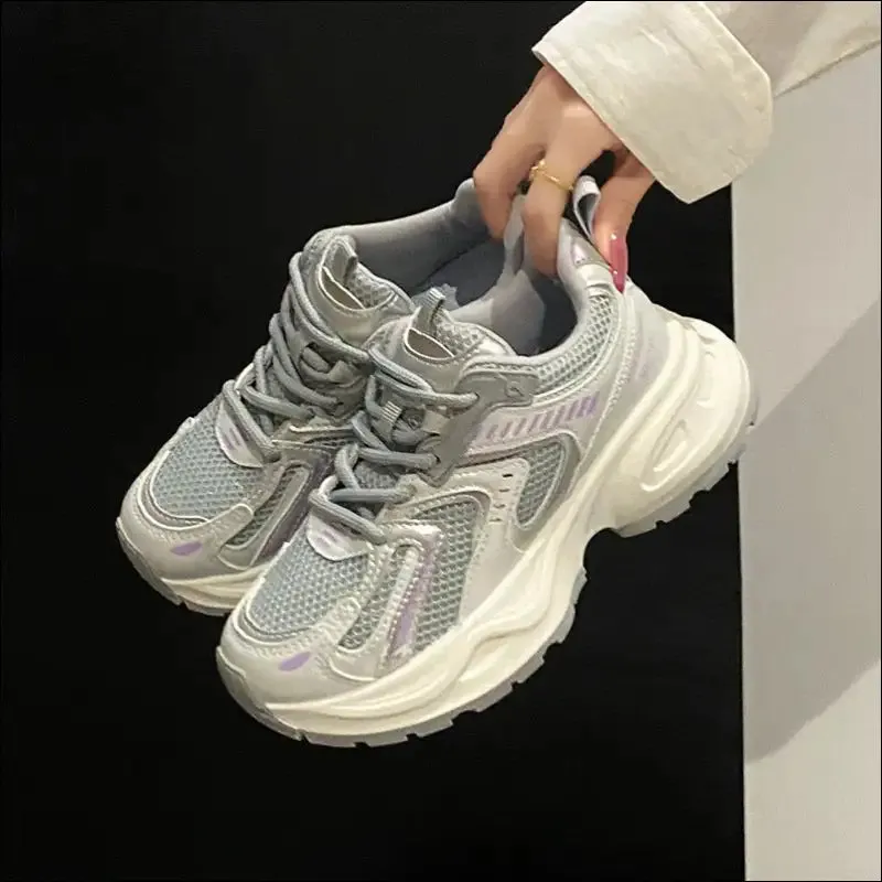 Contrast Mesh Platform Athletic