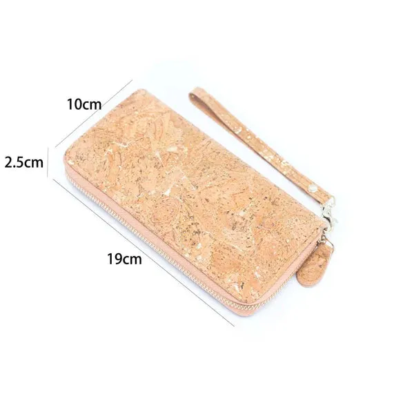 Cork Zip Around Purse ~ Natural w/Colours