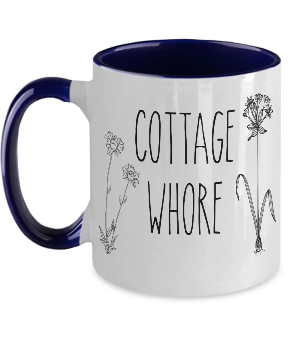 Cottage Whore Two-Tone Mug Coffee Cup Funny Gift