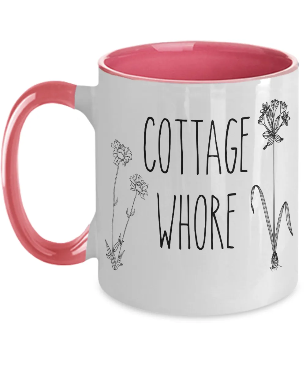 Cottage Whore Two-Tone Mug Coffee Cup Funny Gift