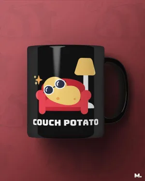 Couch potato printed mugs