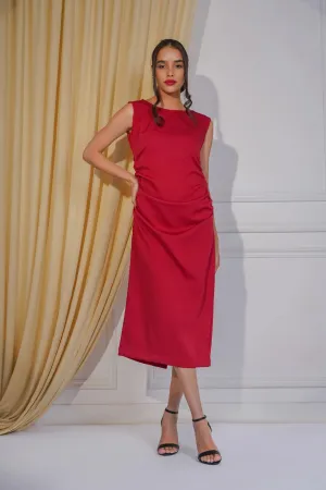Crimson Crush Midi Dress