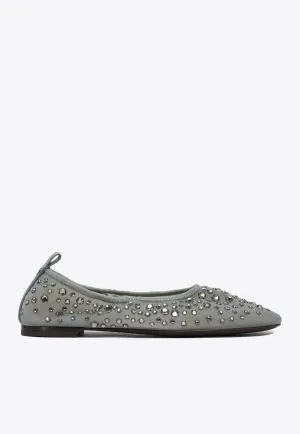 Crystal Embellished Ballet Flats