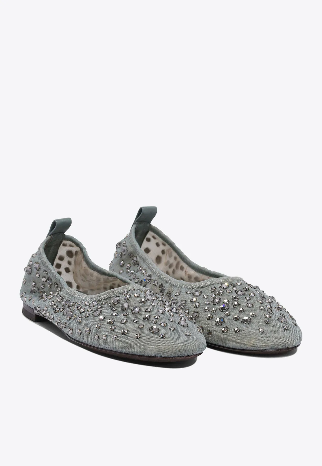 Crystal Embellished Ballet Flats