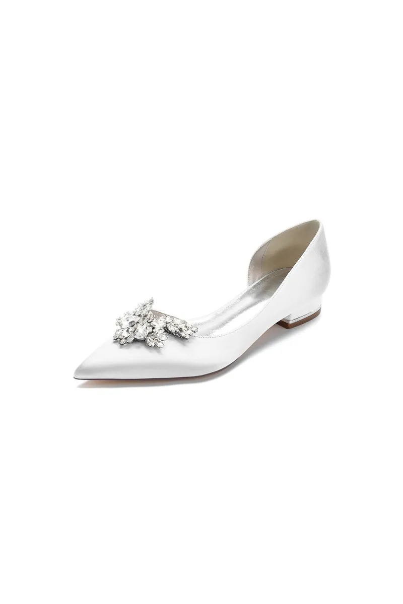 Crystal Pointed Toe Flats