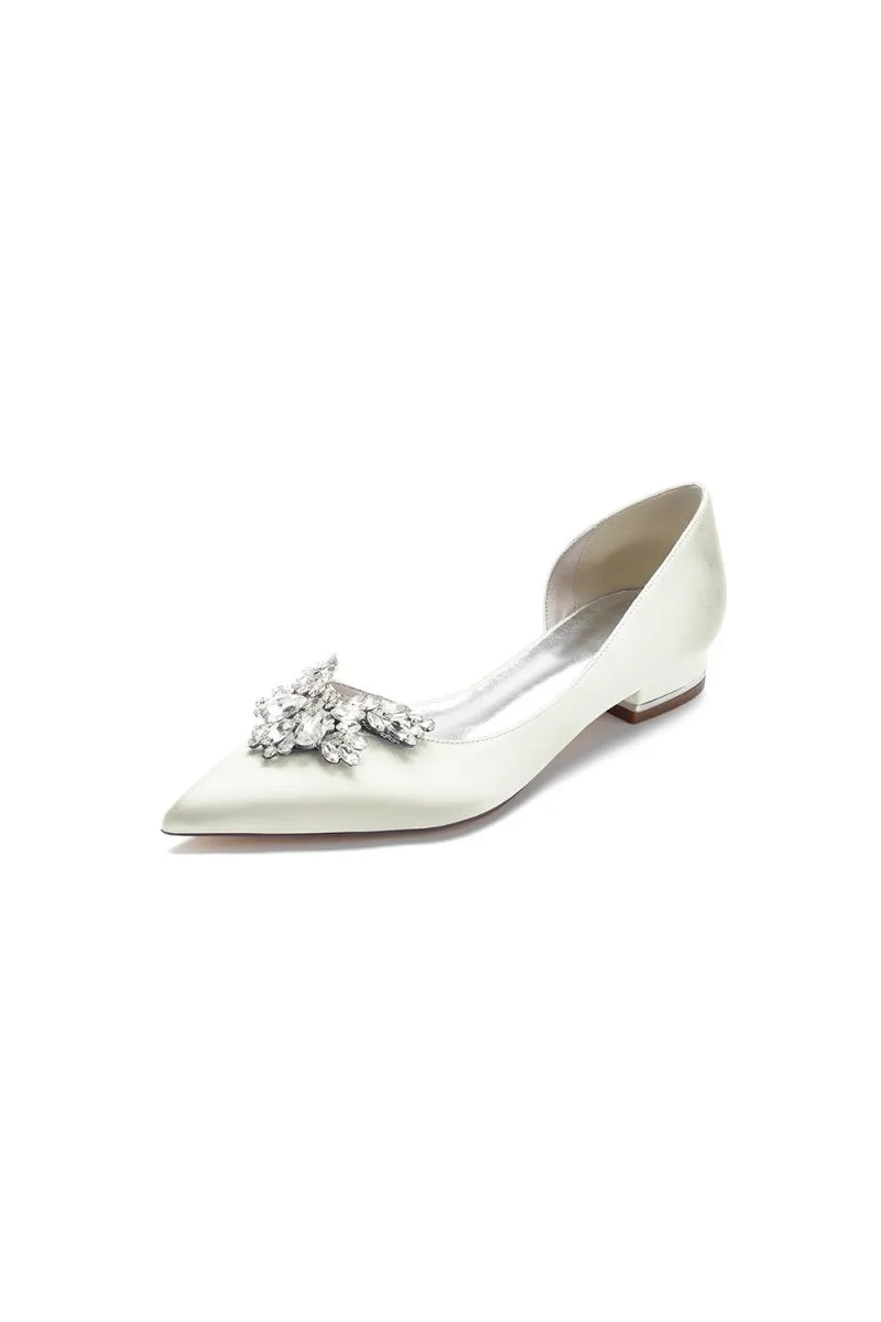 Crystal Pointed Toe Flats