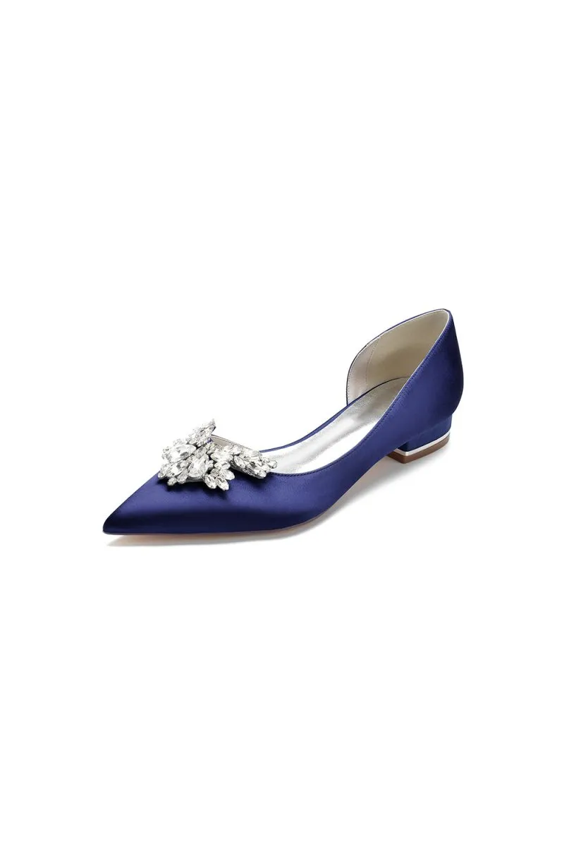 Crystal Pointed Toe Flats
