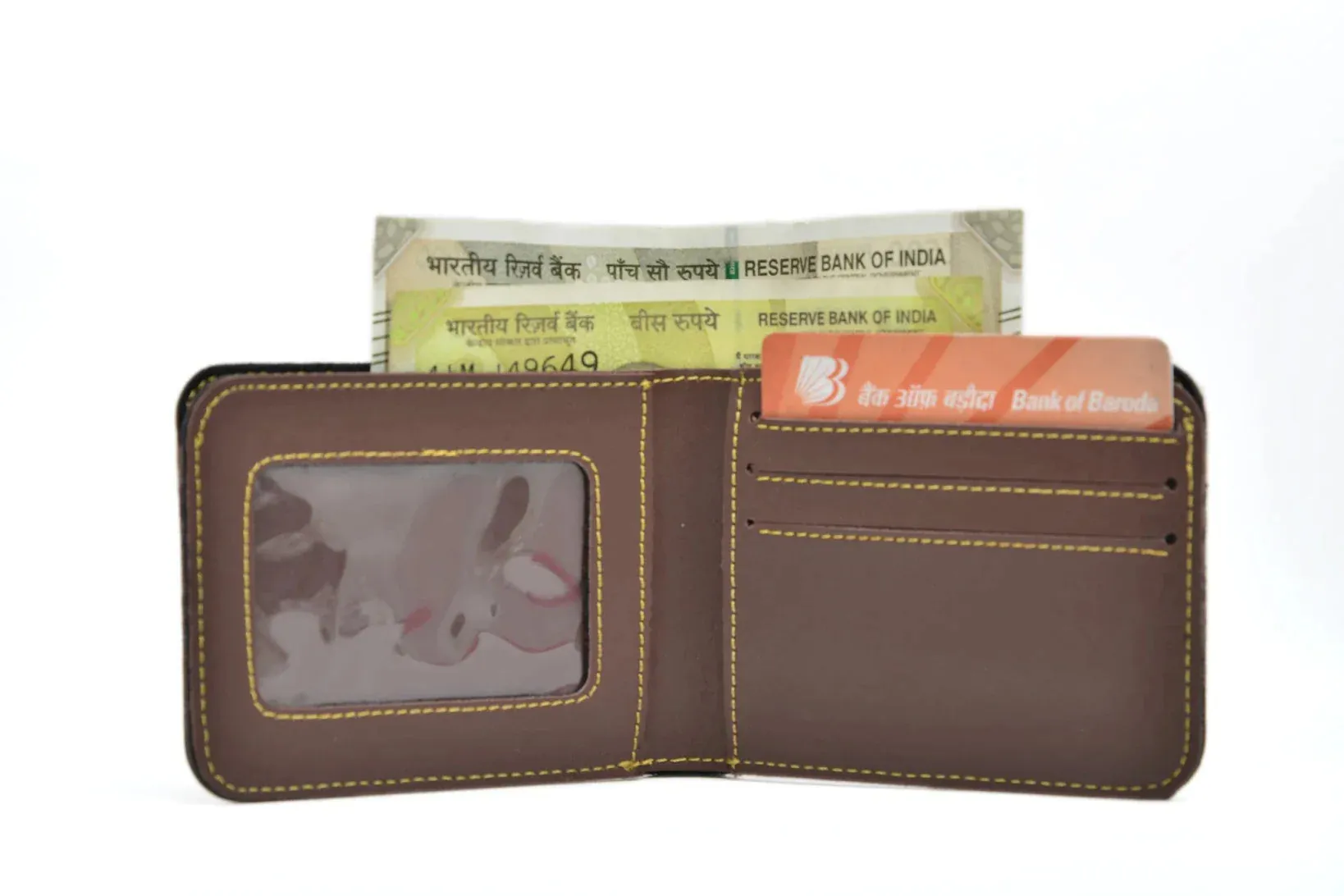 Customized Best Vegan Leather Combo with Water Bottle - Brown