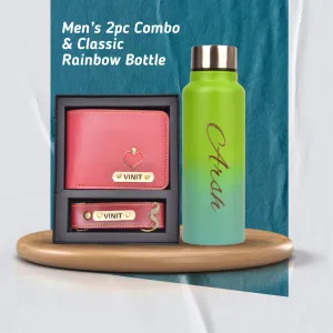 Customized Men's 3 Pcs Combo with Classic Bottle - Wine