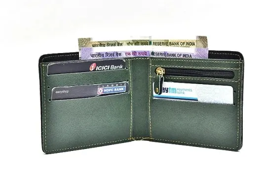 Customized Men's Combo Wallet & Bottle - Green