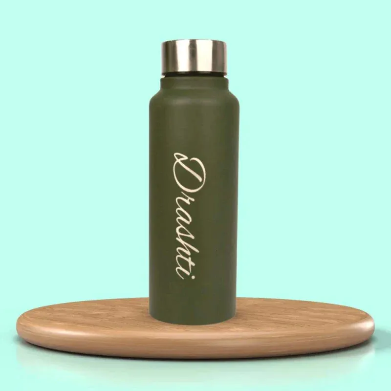 Customized Men's Combo Wallet & Bottle - Green