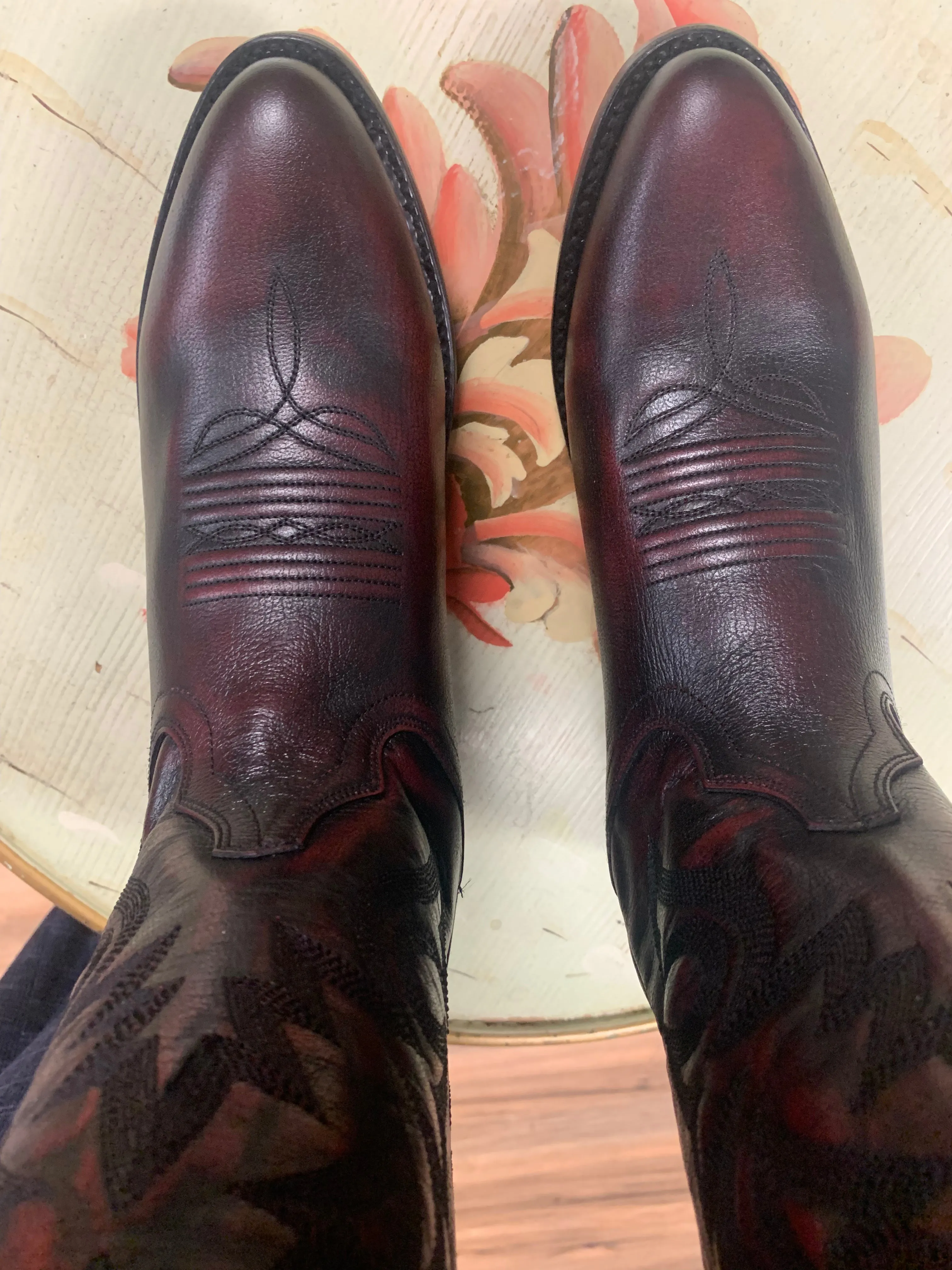 DAN POST MEN'S BLACK CHERRY MIGNON WESTERN BOOTS - MEDIUM TOE