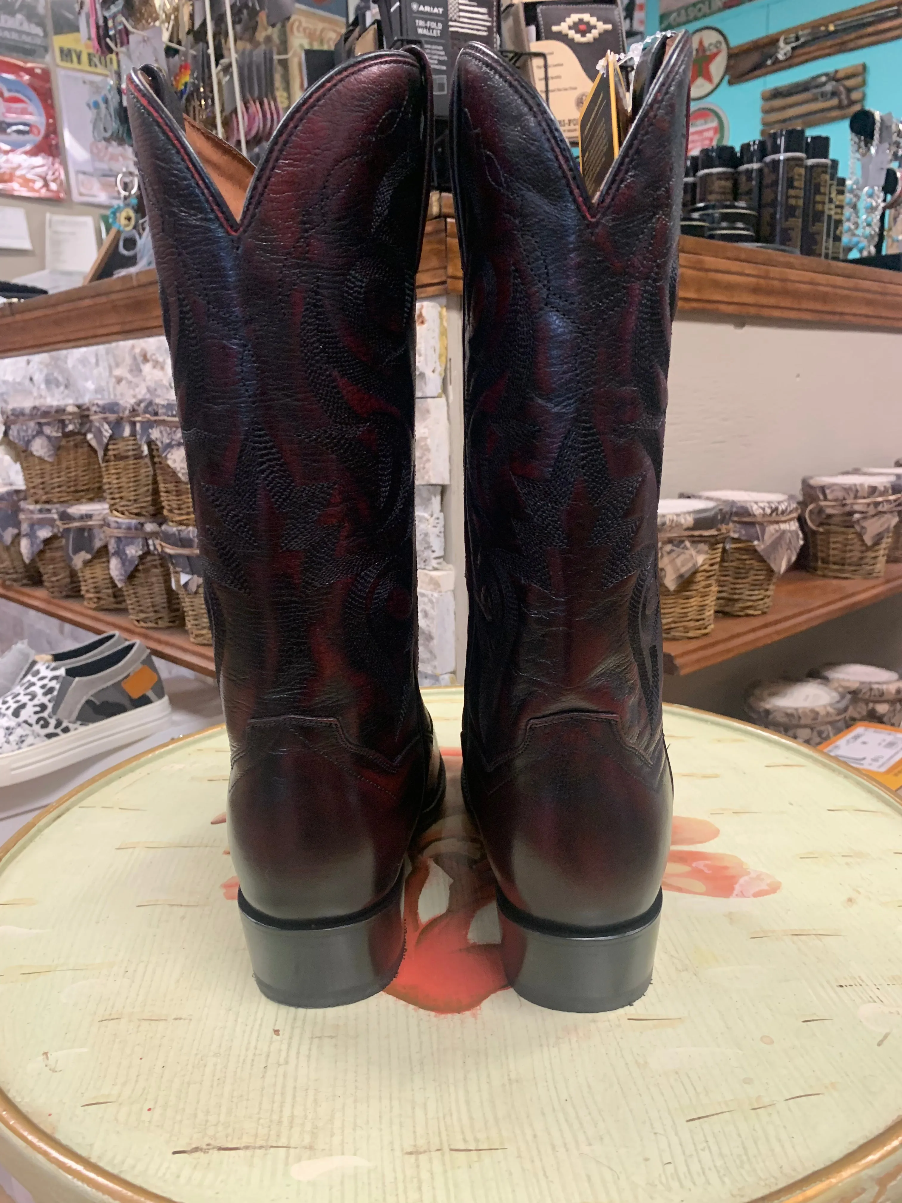 DAN POST MEN'S BLACK CHERRY MIGNON WESTERN BOOTS - MEDIUM TOE
