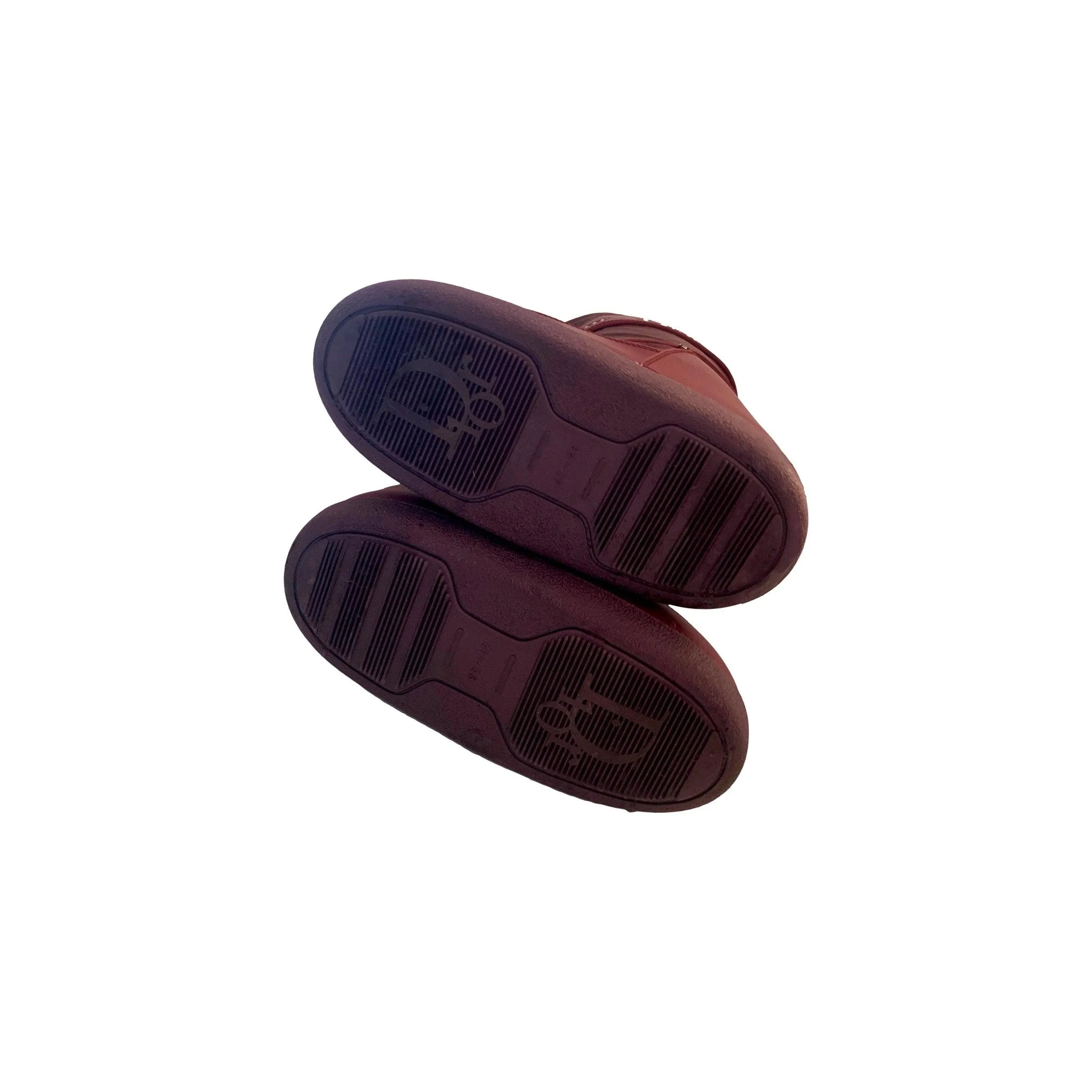 Dior Burgundy Logo Snow Boots
