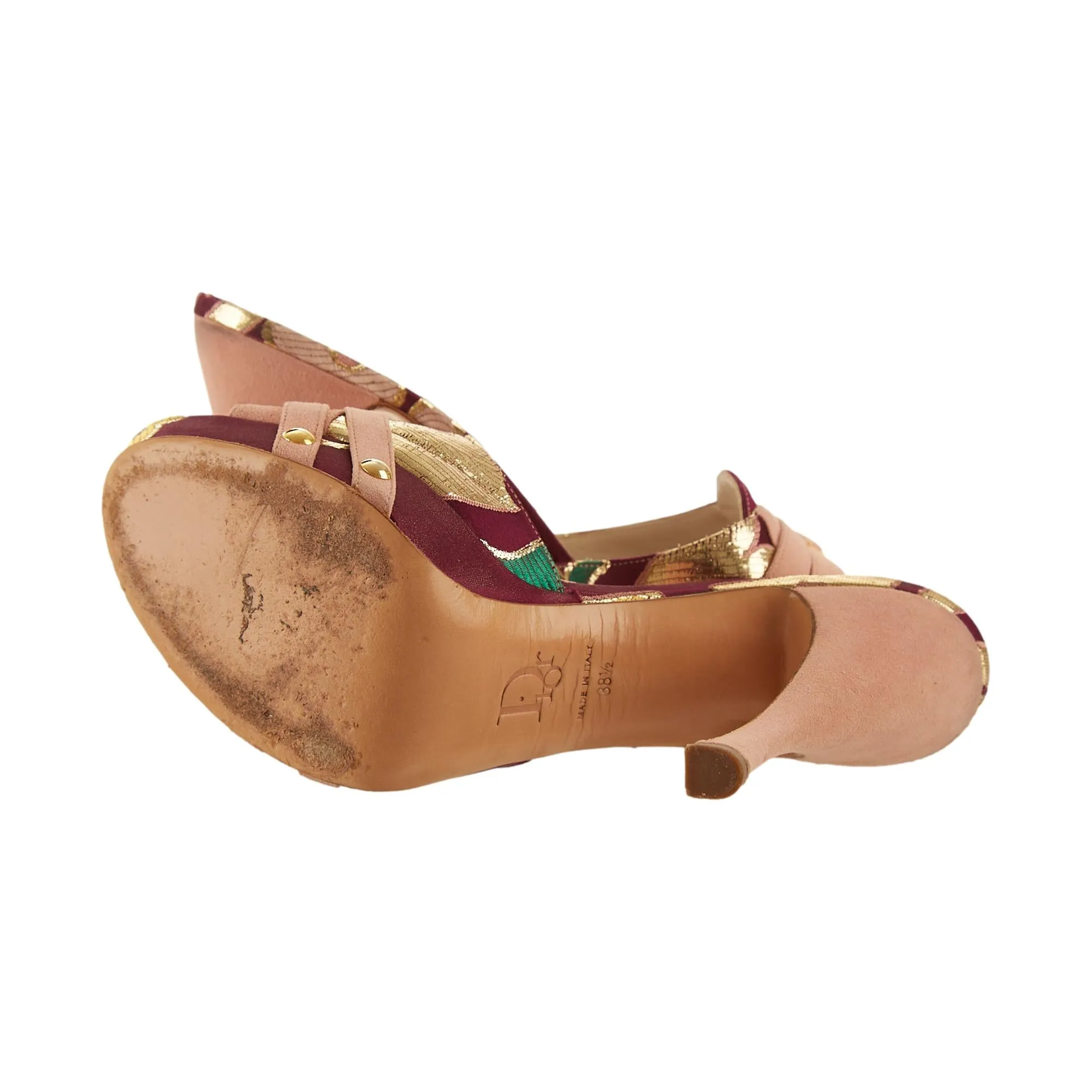 Dior Purple Buckle Platform Heels