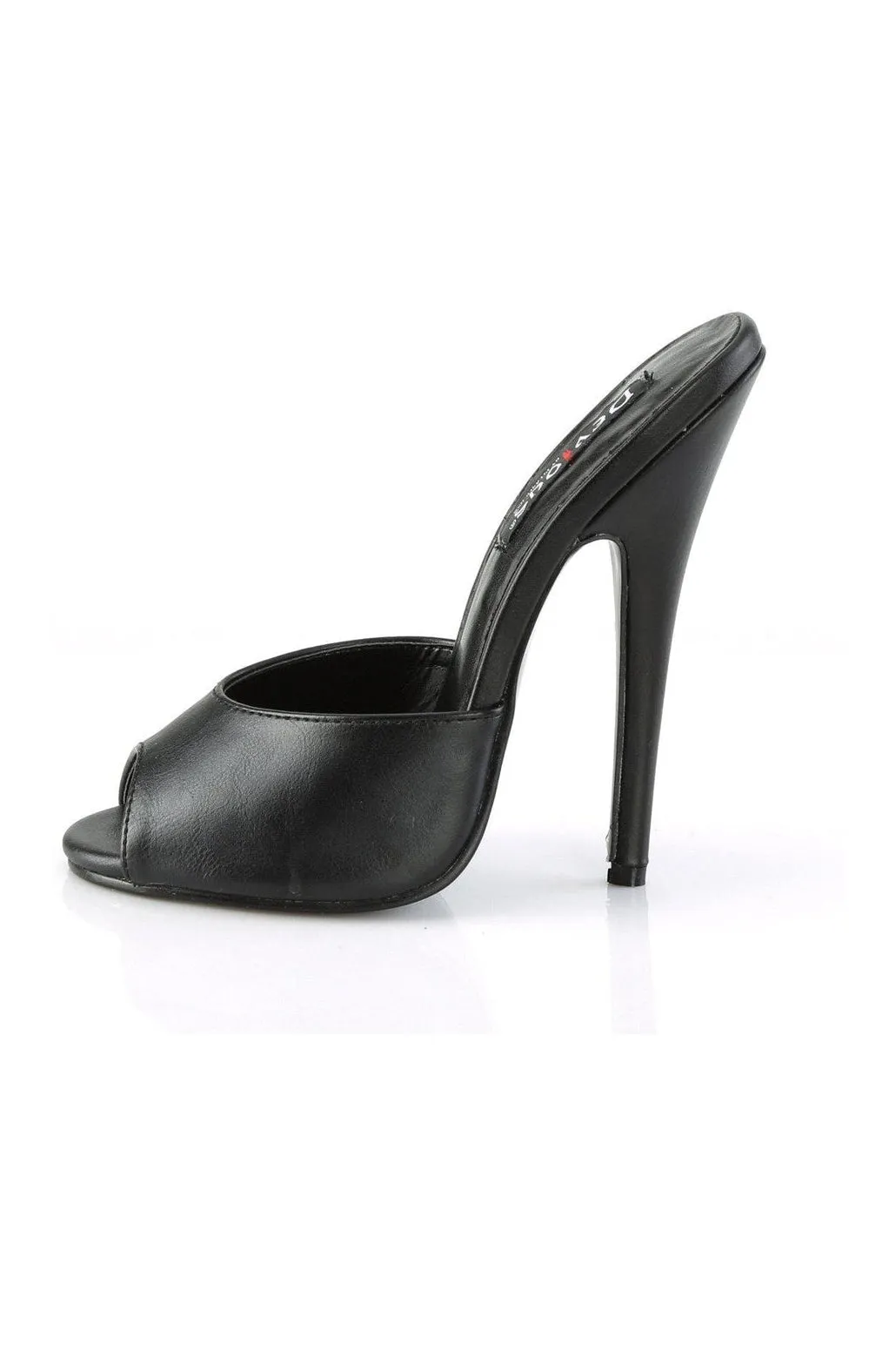 DOMINA-101 Slide | Black Faux Leather