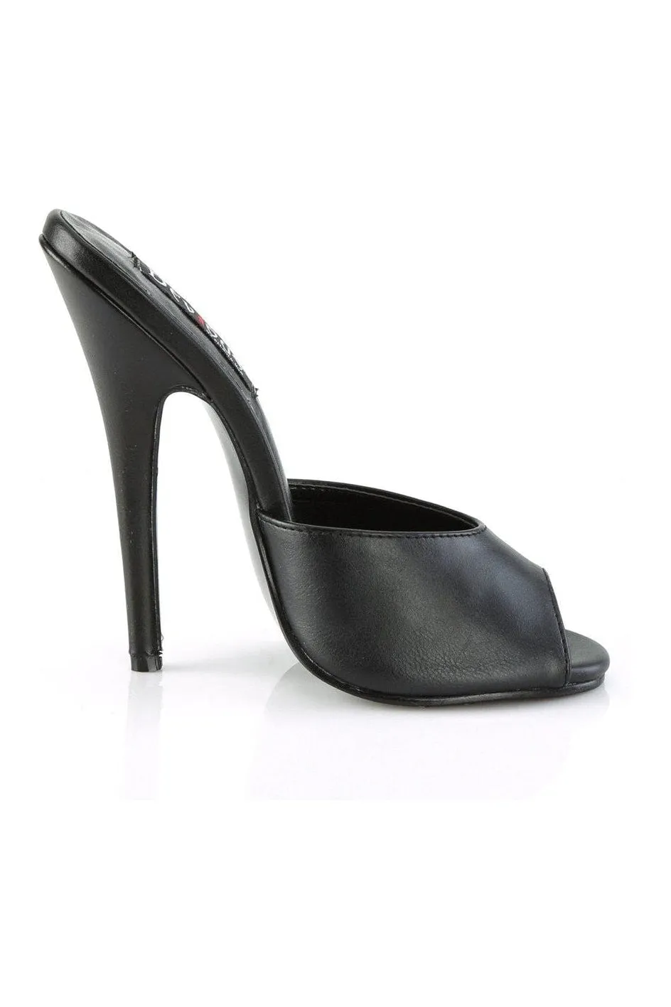 DOMINA-101 Slide | Black Faux Leather